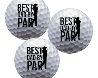 Personalisierte Golfbälle - Papa von Par - Golf Geschenk zum Vatertag