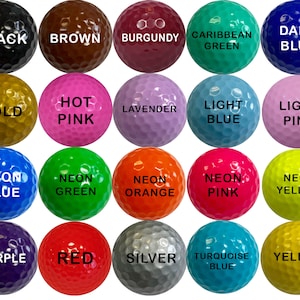 Custom Color Golf Balls