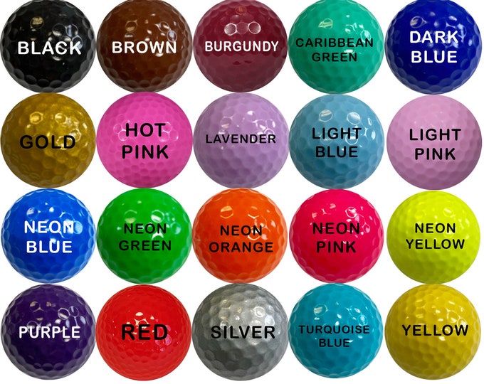 Personalized Color Golf Balls