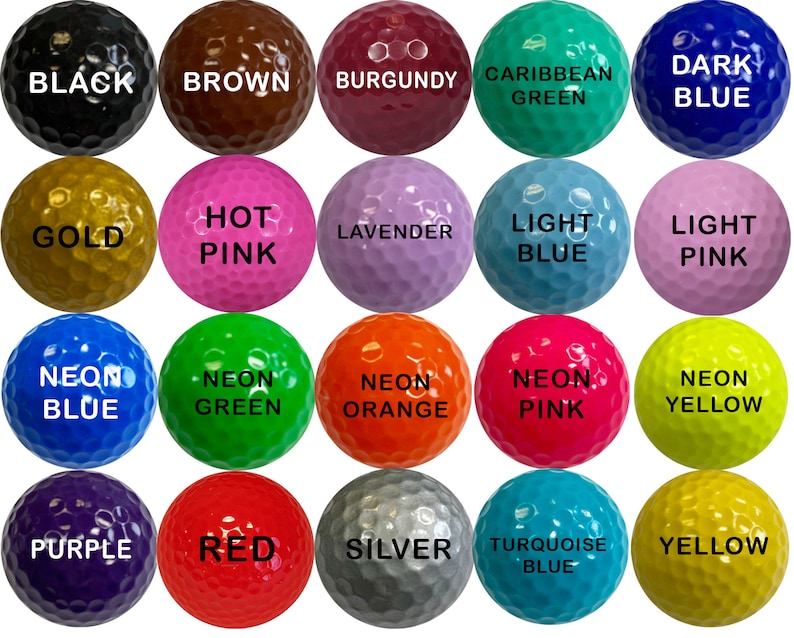 Personalized Color Golf Balls - Etsy