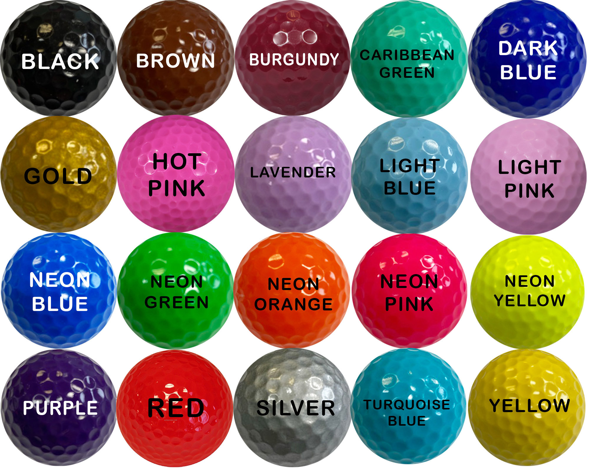 Custom Color Golf Balls Etsy
