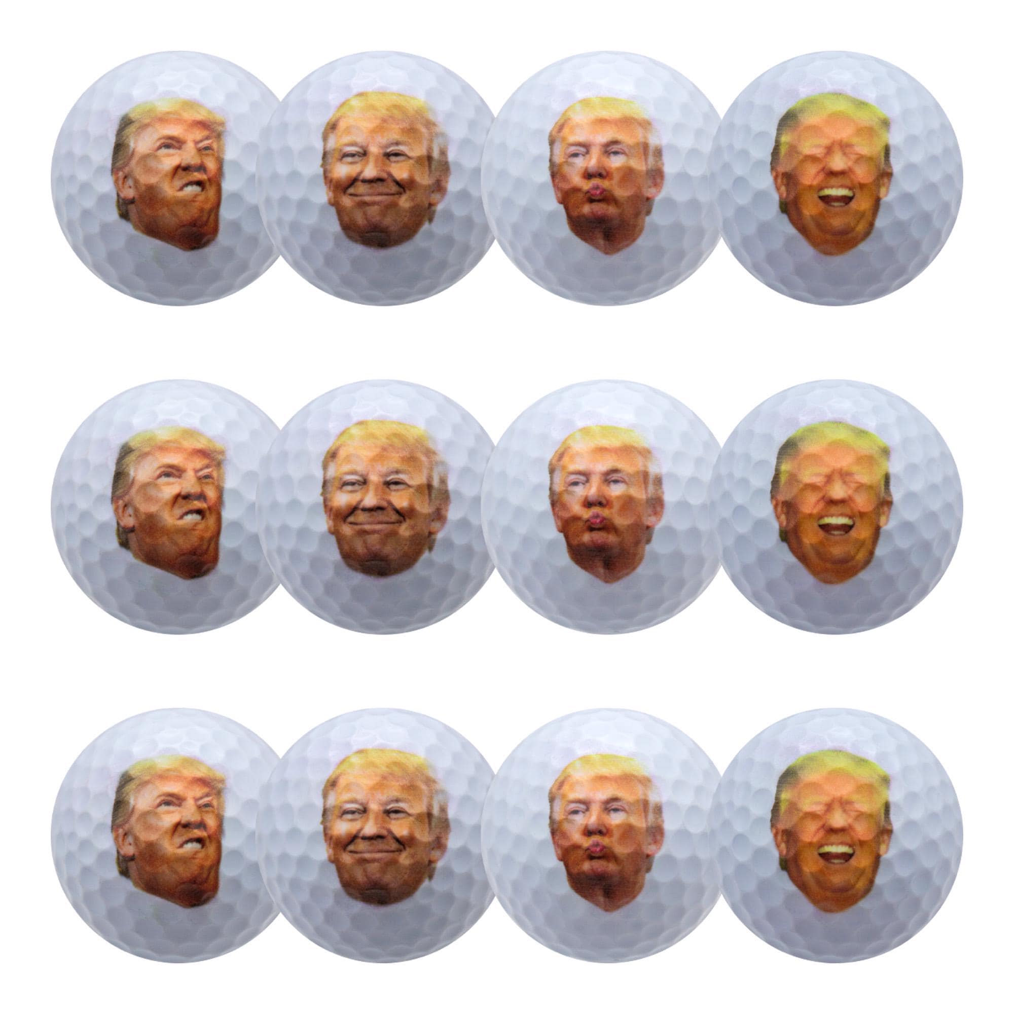 Funny Trump Face Golf Balls 12 Pack
