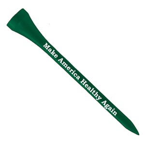 Golf Tees - Green - Trump Make America Healthy Again - Wooden 2-3/4 inch