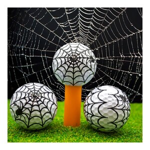Golf Balls (Spider Web) - Halloween, Party Decor, Golf Favors image 5