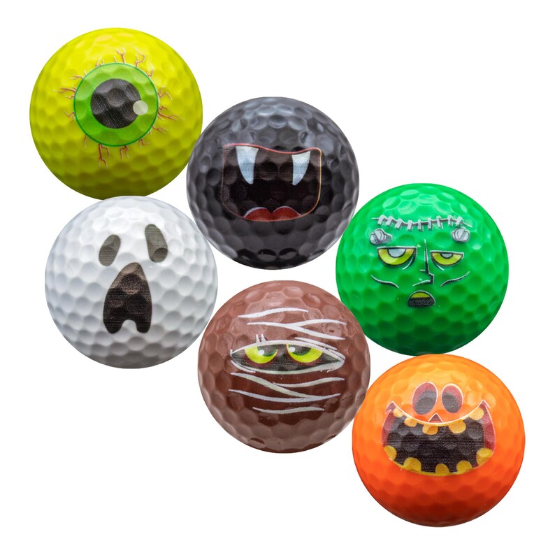 Halloween Golf Balls – Spooky Character Imprints, 12 Pack image 4
