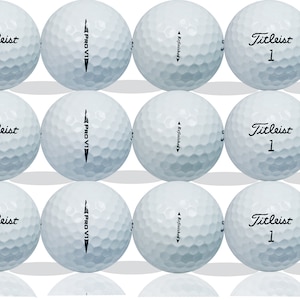 Titleist Pro V1 afgewerkte golfballen (NIVEAU) - 1 dozijn: verbeter je spel voor de helft van de prijs!