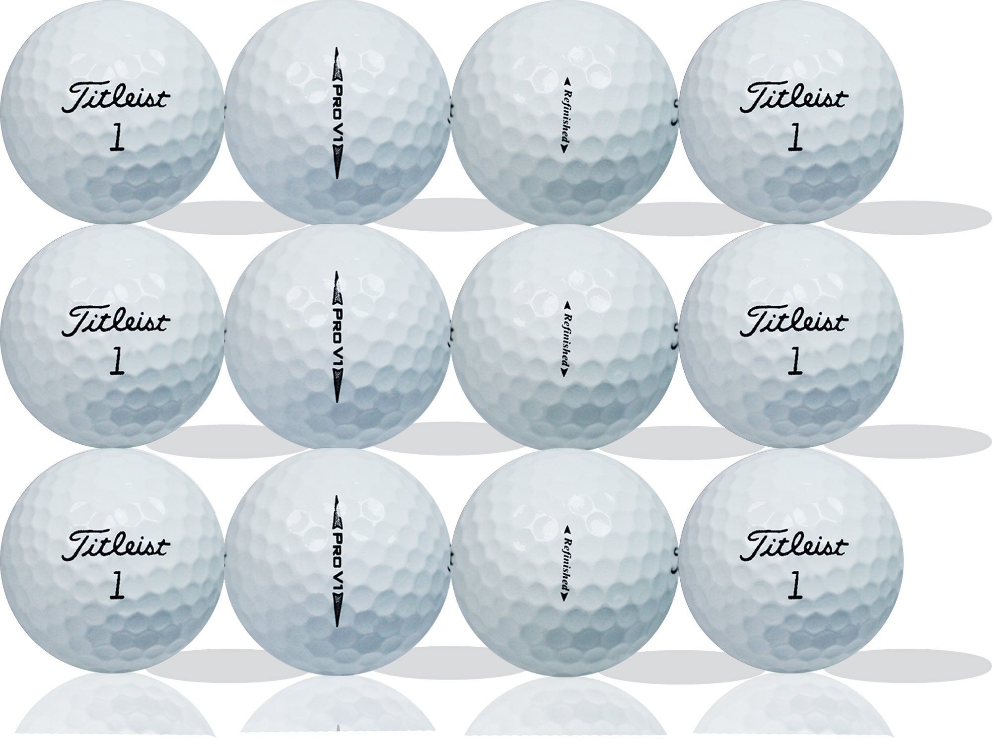 Titleist Pro V1 Refinished Golf Balls PLAIN 1 Dozen Etsy