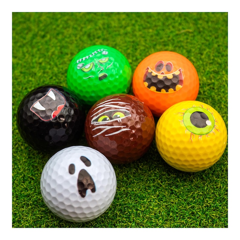 Halloween Golf Balls – Spooky Character Imprints, 12 Pack image 2