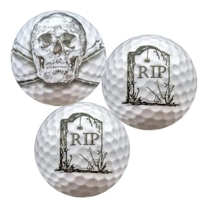 Golfbälle (Halloween Skull RIP)