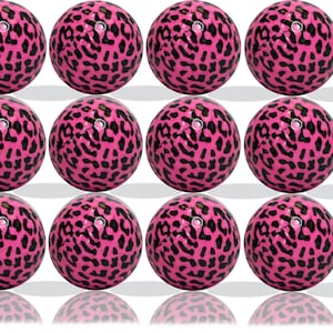 Pink Leopard Print Novelty Golf Balls - Golf Accessories | Party Favors | Animal Print | Novelty Golf Balls | Women&#39;s Golf Balls