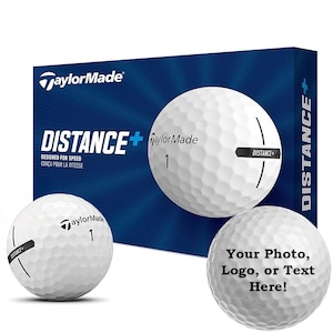 Taylormade Distance gepersonaliseerde golfballen, set van 12 golfballen met logo | Op maat gemaakte golfballen
