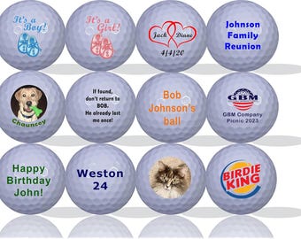 Custom Golf Balls – Personalized Photo, Logo, or Text, Unique Golfing Gifts