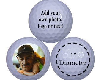 Pelotas de golf con foto personalizadas: logotipo o texto personalizado