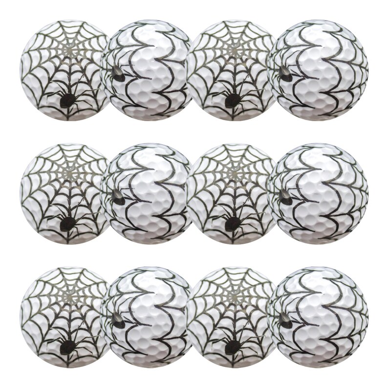 Golf Balls (Spider Web) - Halloween, Party Decor, Golf Favors 12 balls