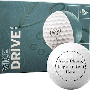 Vice Drive gepersonaliseerde golfballen – 12-pack custom golfballen met foto, logo of tekst