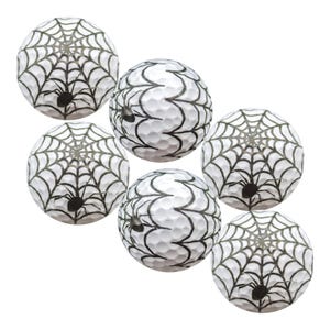 Golf Balls (Spider Web) - Halloween, Party Decor, Golf Favors 6 balls