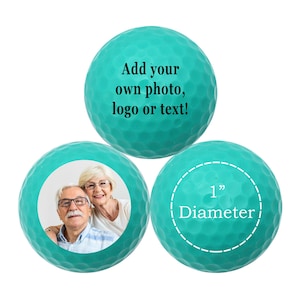 Custom golfballen blauw-zwart licht - gepersonaliseerde golfballen