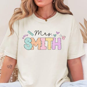 Custom Comfort Colors Teacher Shirt: Personalized Back to School Gift