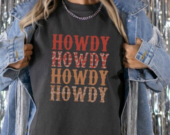 Howdy Y'all T-Shirt: Comfort Colors Western Tee