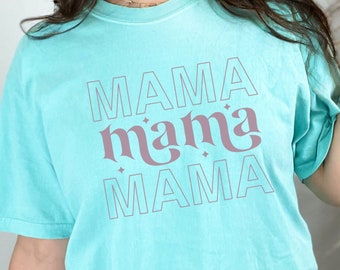 Retro Mama T-Shirt: Comfort Colors Tee, New Mom Gift