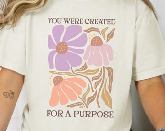 Comfort Colors Christian T-Shirt: Boho Floral Scripture Tee