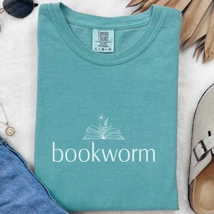 Comfort Colors Bookworm Shirt: Girly Book Lover Tee