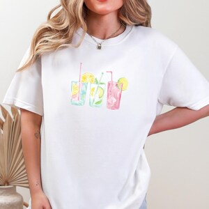 Comfort Colors Summer Drinks T-Shirt: Beach Vacation Tee