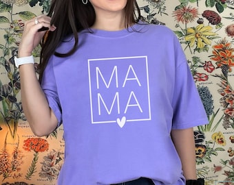 Koszulka Comfort Colors Mama: miękka bawełniana koszulka dla mamy