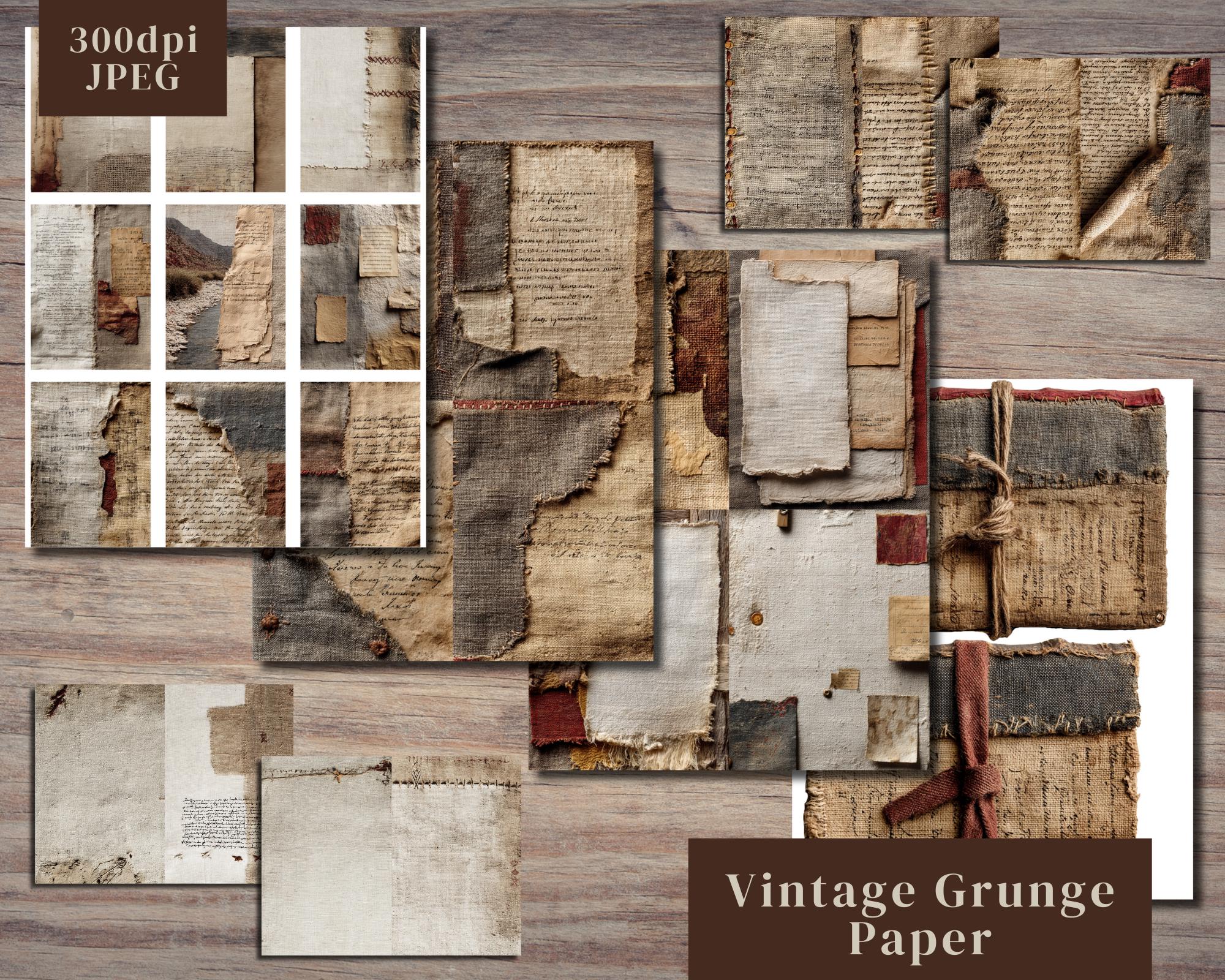 Vintage Grunge Junk Journal Kit. Digital Paper of Industrial Junk ...