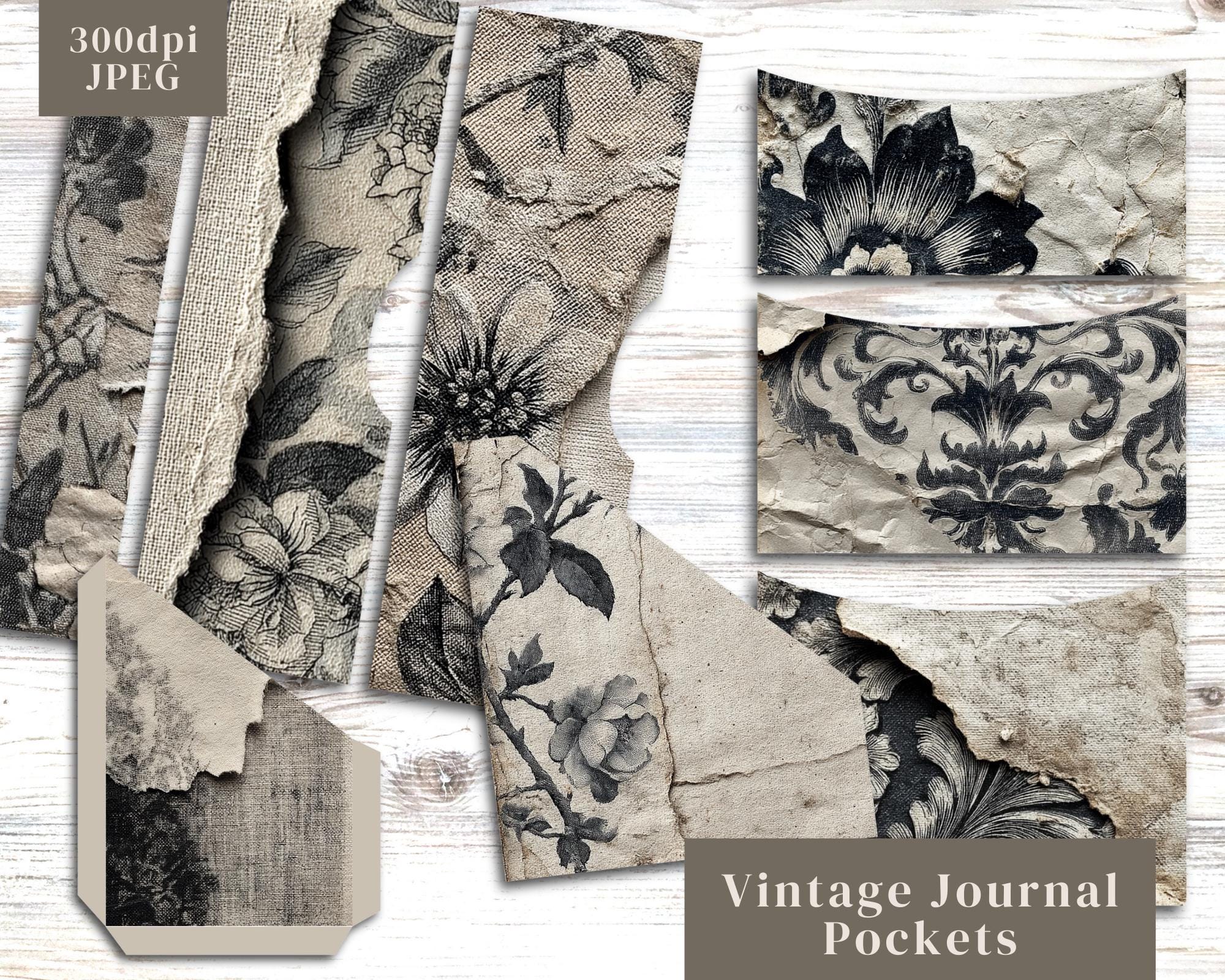 Vintage Grunge Junk Journal Kit. Digital Paper of Antique Retro Junk ...