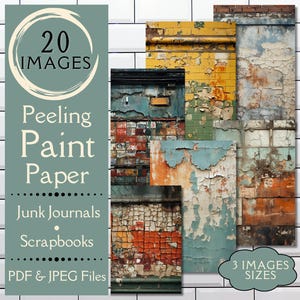 Beunruhigt U-Bahn Paint Junk Journal Papier. Digitales Papier mit abblätternder Farbe auf Untergrundkacheln. Für Bastler die Grunge lieben.