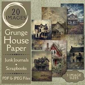 Vintage grunge-huisafvaldagboekpapier. Digitaal papier van rottend oud grungehuis voor junktijdschriften. Voor makers van oude architectuur.