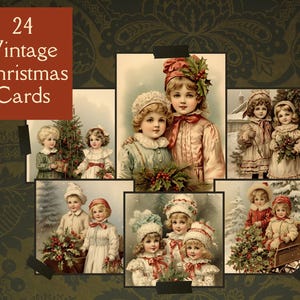 Vintage Viktorianisches Weihnachten Junk Journal Papier. Digitale 1800er Weihnachten Ephemera für Scrapbook. Für alle, die Weihnachtskarten lieben.