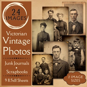 Vintage Viktorianische Bilder Junk Journal Papier. Digitales Papier aus vintage viktorianischer Zeit für Junk Journals. Für den Vintage Bastler.