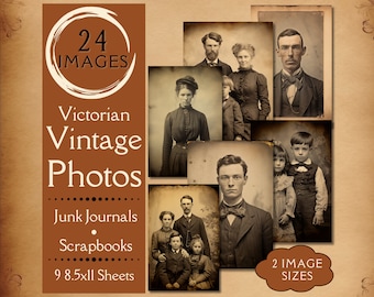 Vintage Victorian Pictures Junk Journal Paper. Digital paper of vintage victorian ephemera for junk journals. For the vintage crafter.