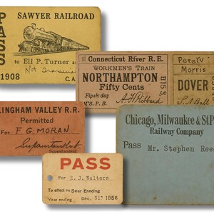 Vintage Train Tickets Junk Journal Ephemera. Digital Paper of Vintage ...