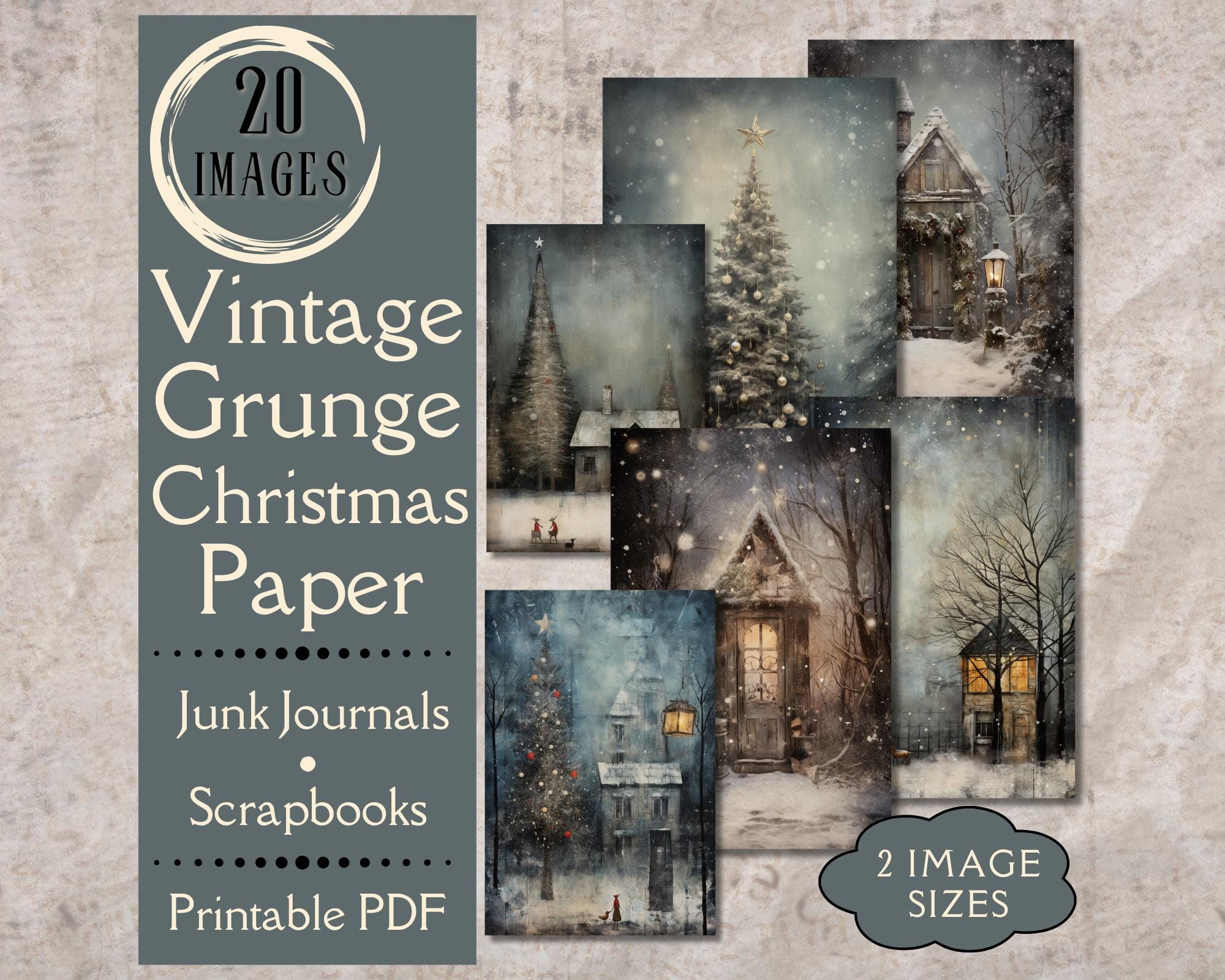 vintage-grunge-christmas-junk-journal-paper-digital-paper-of-christmas-trees-and-scenes-for-the-holiday-crafter-who-love-vintage-grunge-etsy