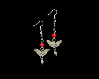 Blood Moth Earrings
