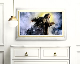 Jesus Christ Art Print, Holy Face Portrait (Digital Download)