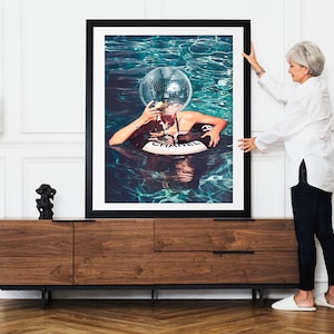 Discokugel, Discokugel Druck, Discokugel Kunst, Discokugel Poster, adrette Wandkunst, trendige Wandkunst, Girly Wandkunst, funky Wandkunst, eklektische Kunst