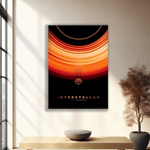 Interstellar Movie Poster, Interstellar Canvas, Best Movie Canvas, Christopher Nolan, Interstellar Art,  Poster Gifts, Movie Poster