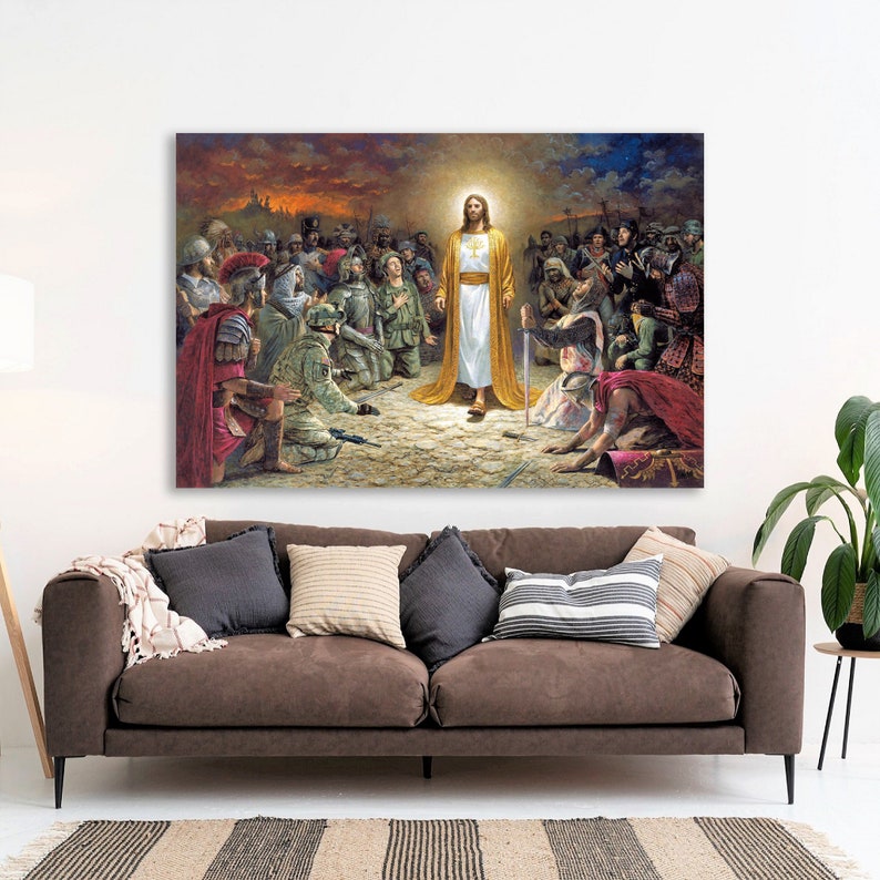 Peace Coming, God And Creator Art, Lord of Peace, Prince of Peace,Canvas Wall Art, Jesus Wall Art Canvas,Christian Wall Art Canvas Active