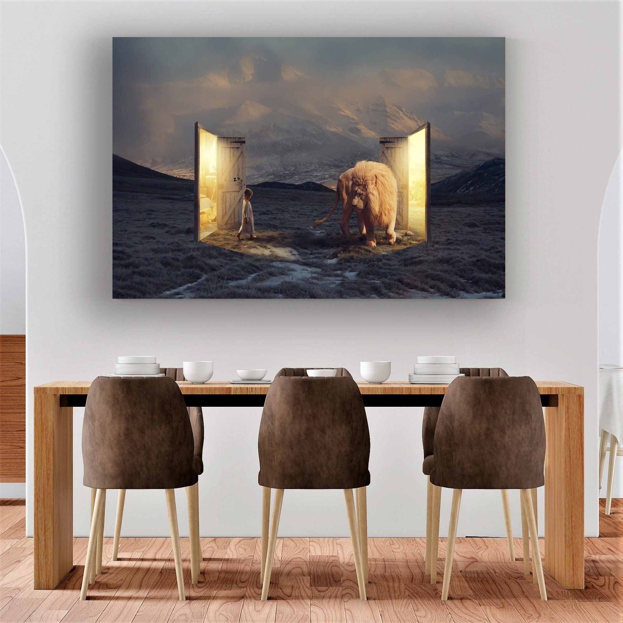 Narnia Decor Narnia Wall Art Narina Canvas Narnia Aslan - Etsy