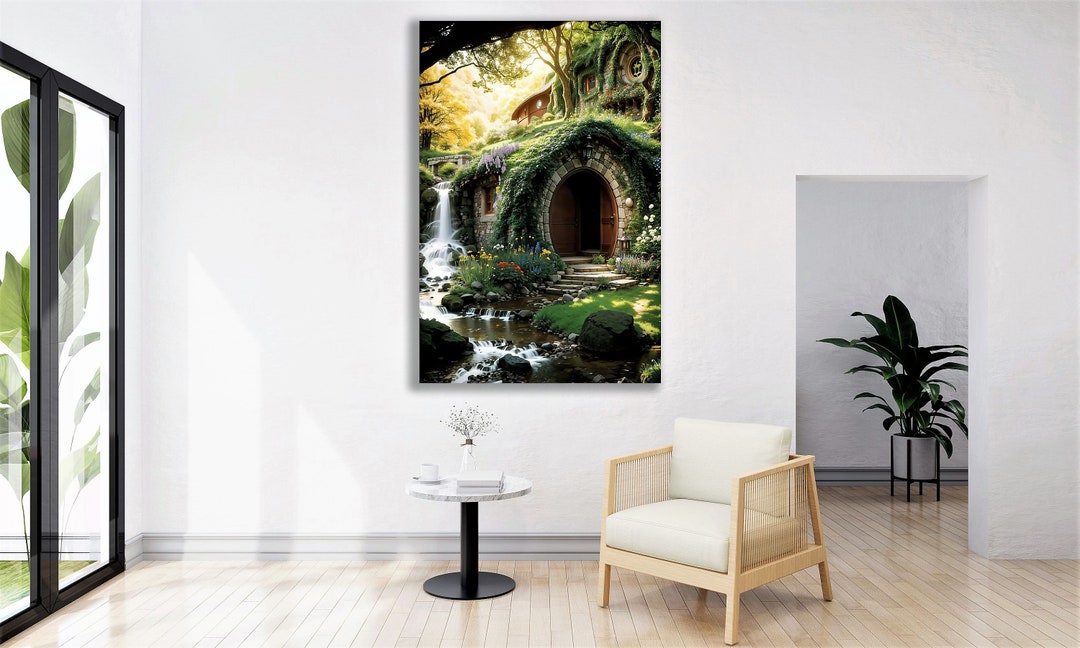 The Hobbit House, Bag End, Lotr Canvas, Canvas Wall Art, Hobbit Hole