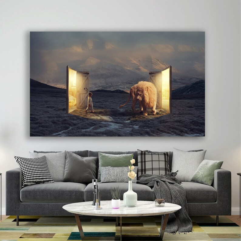 Narnia Decor Narnia Wall Art Narina Canvas Narnia Aslan - Etsy