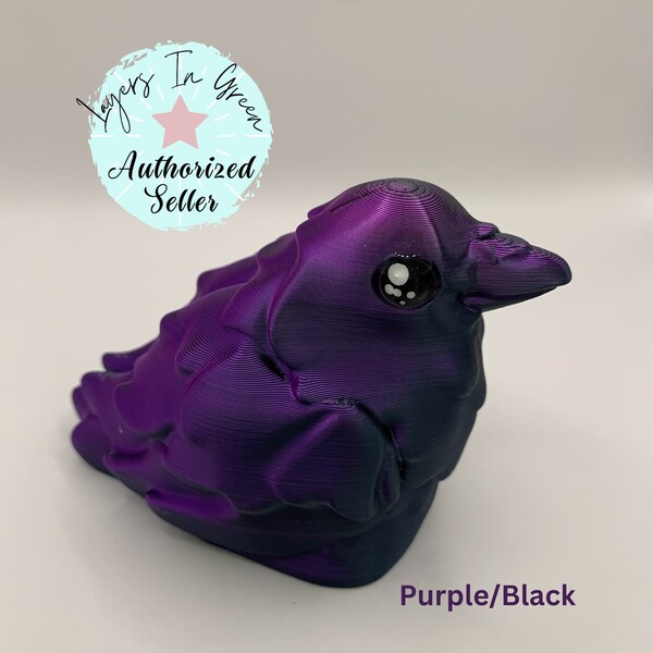 Raven Footling 3D Printed Customizable Raven Toy Bird Toy