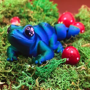 Tiny Lizard Fidget Toy Articulating 3D Printed Toy Lizard Toy