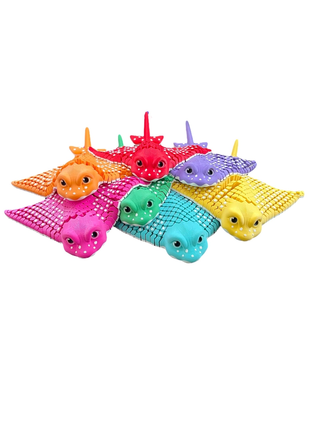 Ray Fidget 3D Printed Manta Ray Fidget Toy – Unique Sensory Stress Relief for All ...