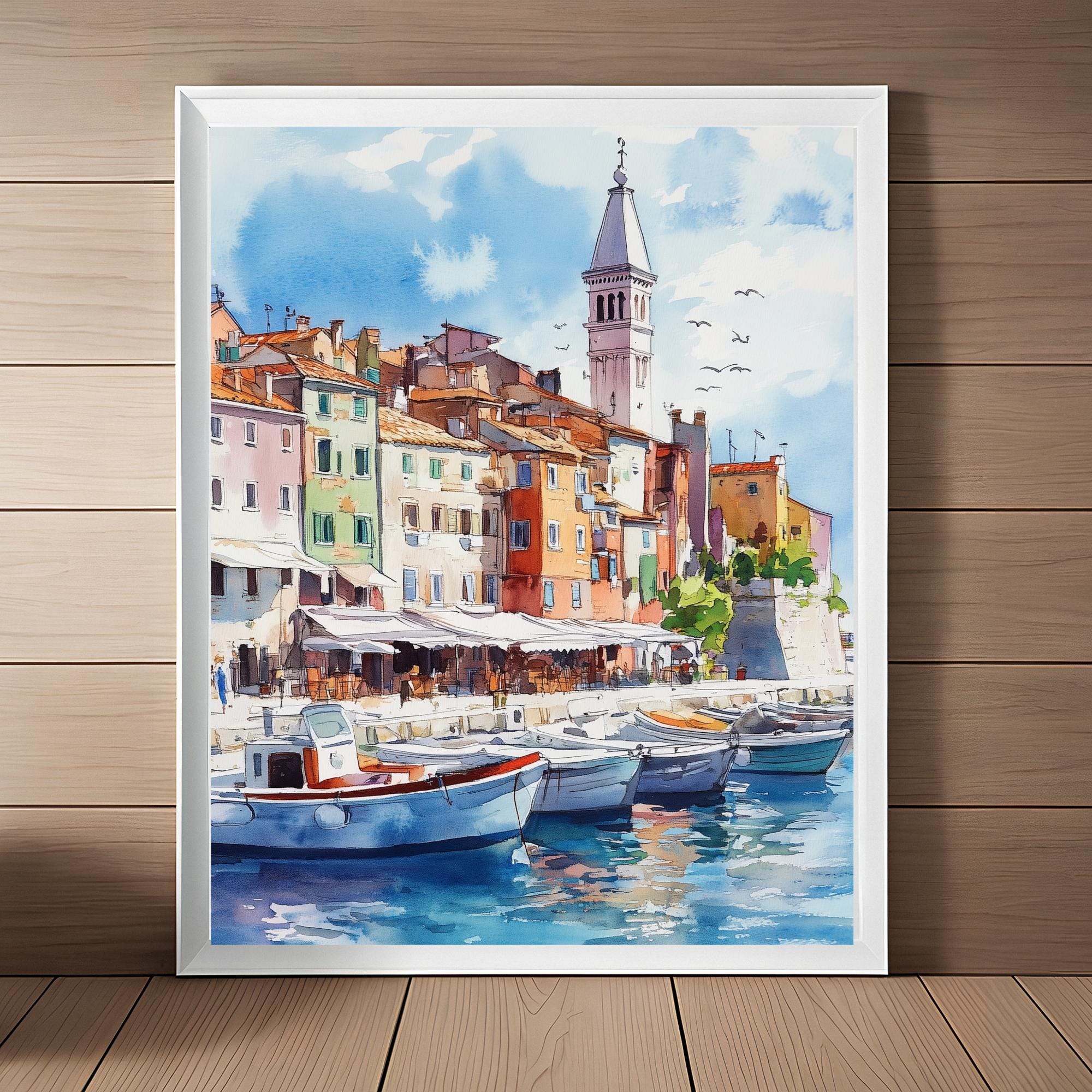 屋根瓦の水彩画 - Etsy 日本
