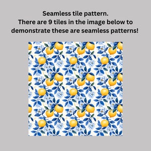 Mediterranean lemons pattern